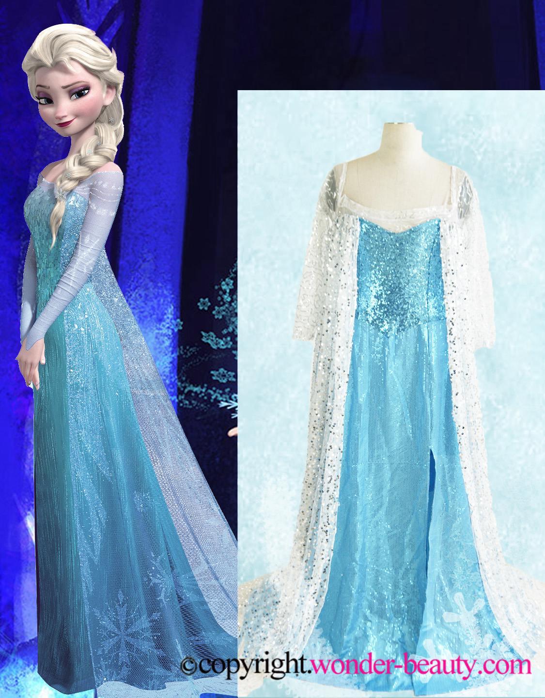 Lovely Frozen Queen Elsa Costume From Movie_Wonder Beauty lingerie ...
