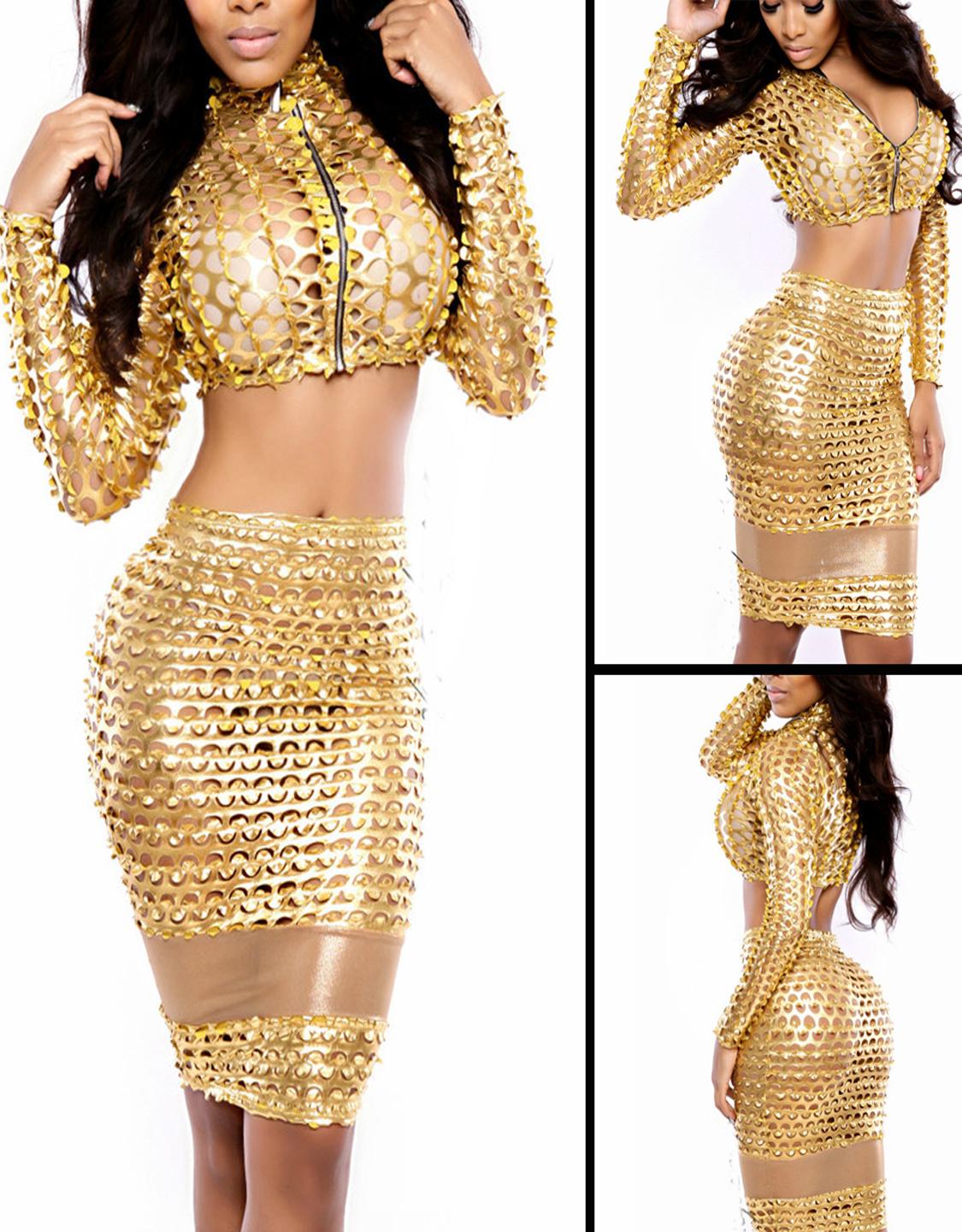 Sexy Clubwear Gold Goddess