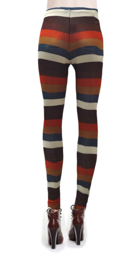  Colored Striped Leggings