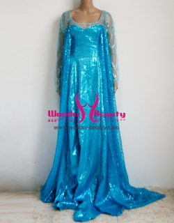 Elsa Princess Blue Sequined Cosplay Costume