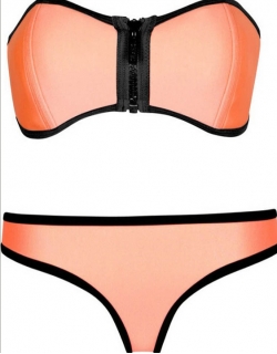 Sexy Strapless Bikini Orange