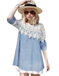 L-5XL Lace Casual Dress