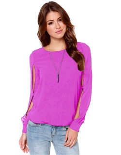 Long Sleeve Hollow out Tops