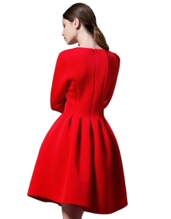 Red Fashion Midi Dress