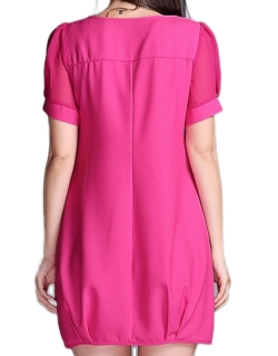 XL-5XL Rose Fashion Mini Dress