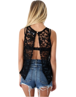 Sexy Lace Hollow out Tops