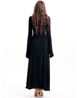 Black Floor Length Gothic Dress Costume