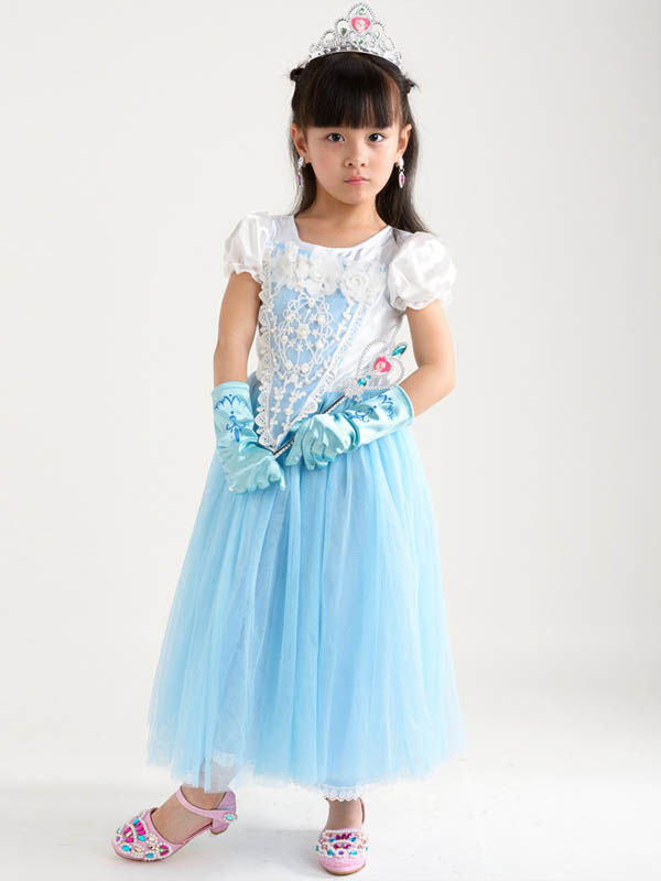 Blue Kids Cute Princess Dress