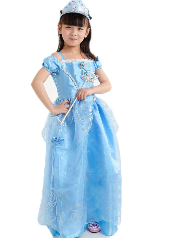 Blue Kids Cute Princess Dress
