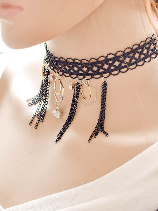 Charming Black Lace Choker Necklace