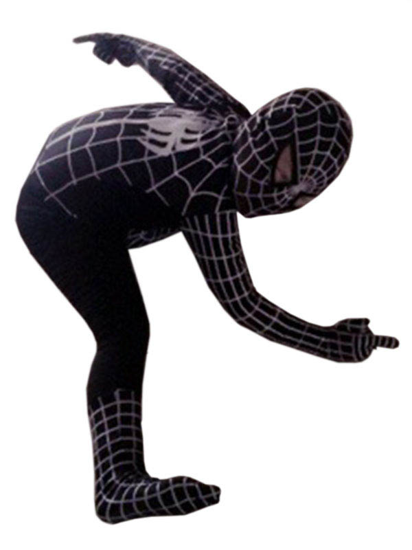 Children Black Halloween Spiderman Costume