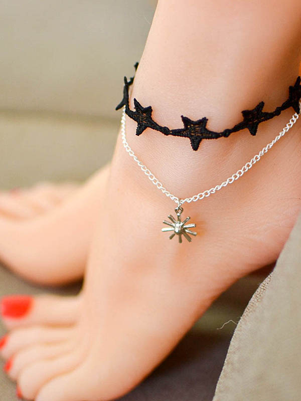 Double Layers Lace Handmade Anklet