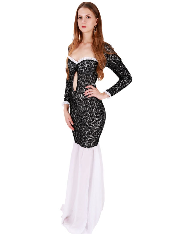 Elegant Long Sleeve Mermaid Dress