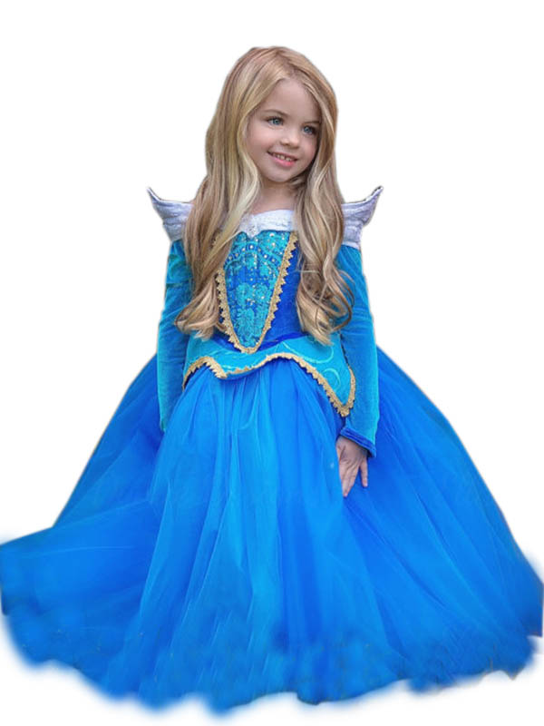 Fashion Children Blue Elsa Costume