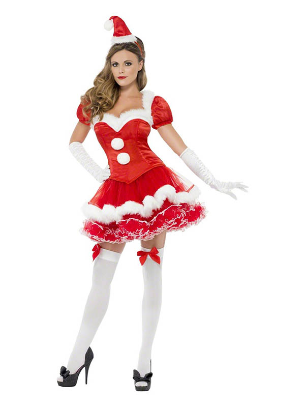 Miss Santa Corset Costume, Fever Collection