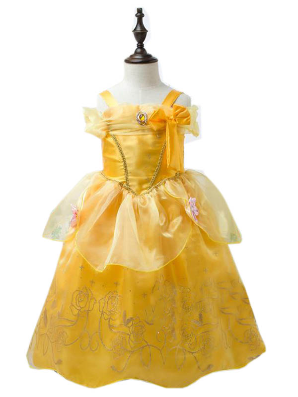 Yellow Kids Cute Princess Dress