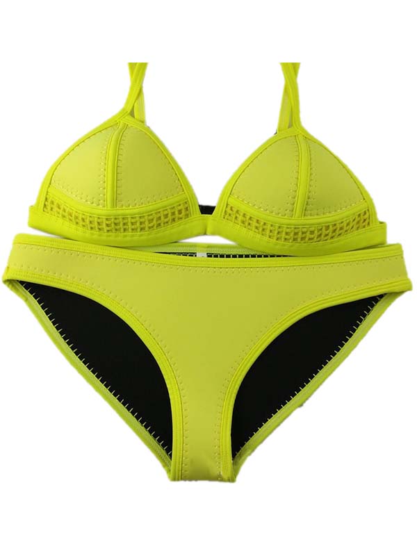 Yellow Sexy Women Bikini Set