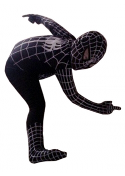 Children Black Halloween Spiderman Costume