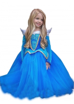 Fashion Children Blue Elsa Costume