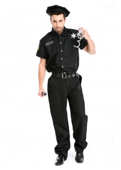 Fashion Men Cop Costume