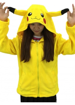 Kids Yellow Bikachu Hooded Costume