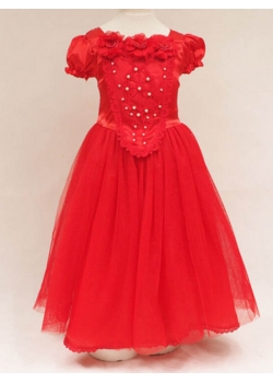 Red Kids Cute Princess Dress