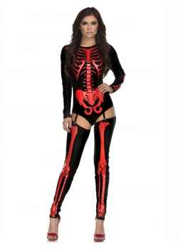 Sexy Black Skeleton Costume