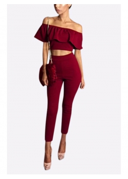 Sexy Red 2 Pieces Jumpsuits