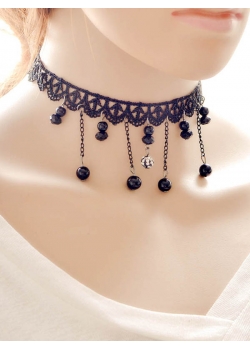 Simple Black Lace Choker Necklace