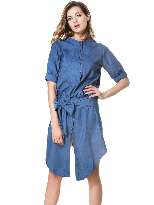 Fashion Women Blue Jean Casual Dress