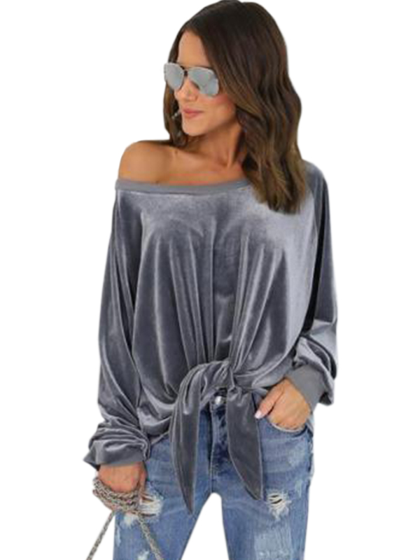 Sexy One Shoulder Long Sleeve Blouse