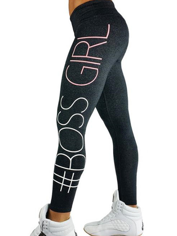 Sexy Women Letters Printed Legging