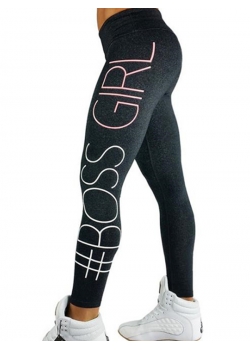 Sexy Women Letters Printed Legging
