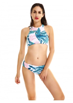 Woman Halter Printed Sexy Bikini