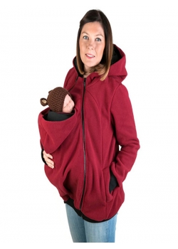 Modern Maternity Winter Coat Baby Sling Full Zip Up Hoodies