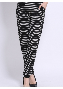 Fashion Stripe Women Casual Pants