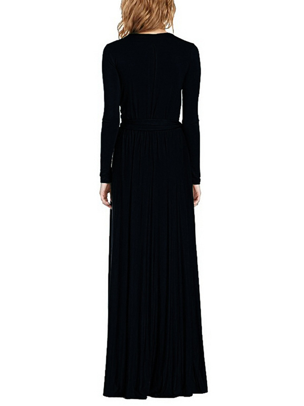 Black Long Sleeve  Maxi Dress