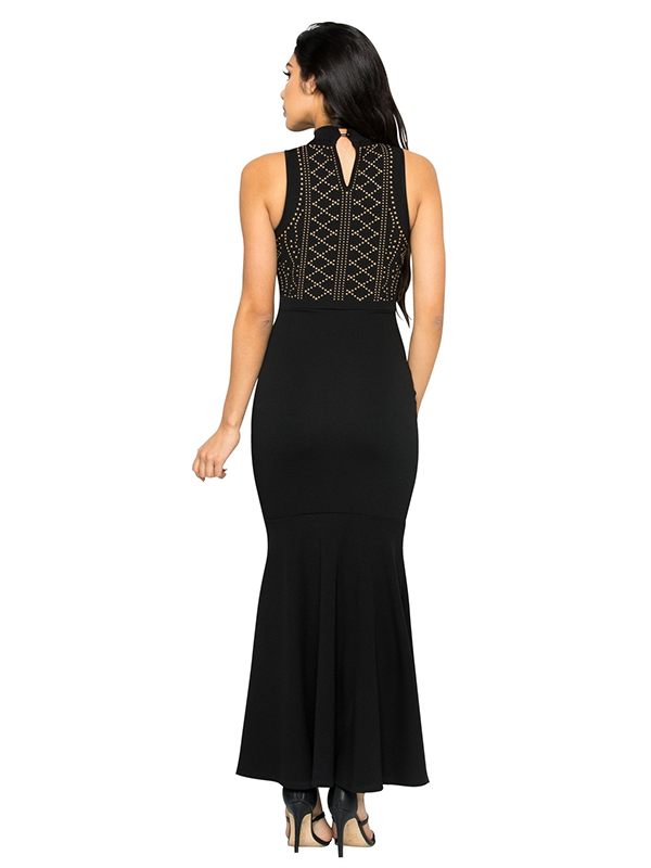 Black Sleeveless Women Maxi Dress