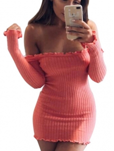 Sexy Off Shoulder Long Sleeve Sweater Dress