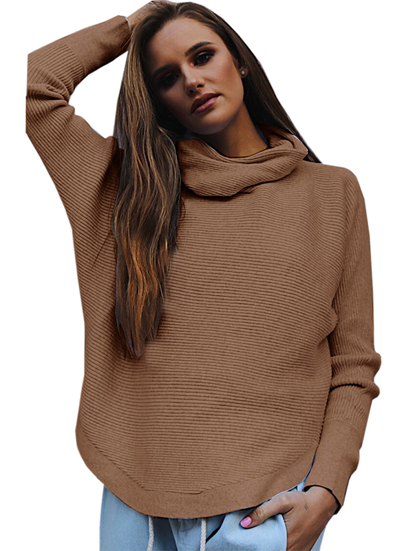 4 Colors S-XL Cowl Neck Sweater