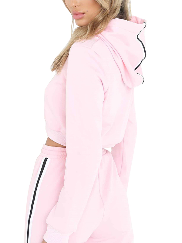Pink S-XL Long Sleeve Elastic Waist Winter Suits