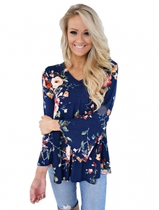 2 Colors S-XL Long Sleeve Casual Blouse