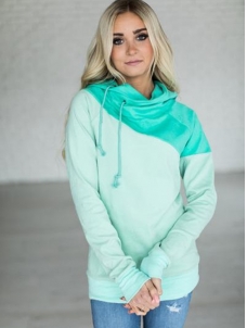 2 Colors S-XXL Duotone Chic Hooded Sweatshirt