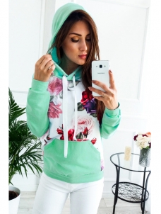 6 Colors S-XL Fashion Floral Print Sweatshi&Hoodies