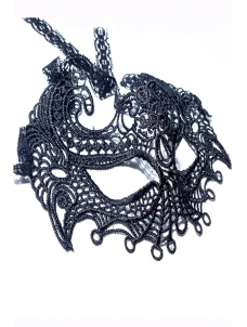 Black One Size Lace Masquerade Party Mask