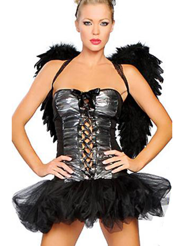 Beautiful Lace Up Designed Mystique Dark Angel Costume