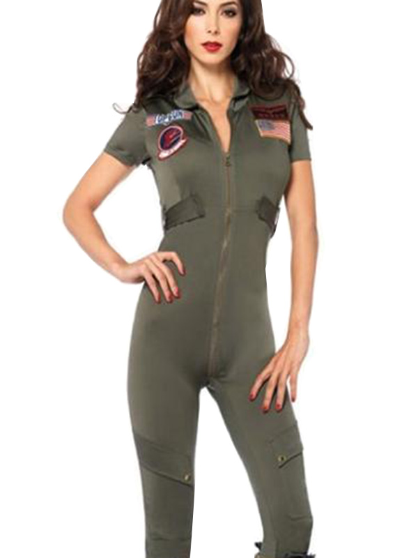 Female Military Jumpsuit Costume