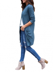 2 Colors S-2XL Loose Fitting Open Front Jacket&Coat