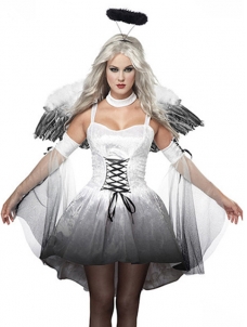 3pcs Sexy Corset Halloween Feather Costume