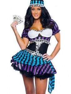 Ladies Gypsy Girl colourful dress up Costume
